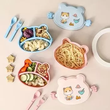 Plastic Double Lunch Box Microwave Safe Lunch Container Leakproof Lunch Box Outdoor жёлтый