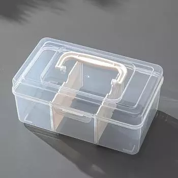 Plastic Handheld Clear Card Organizer Box With Small Box Holds 400+ Cards Tranding Card Collection Box