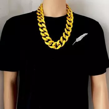 Plastic Hip-pop Sweater Chain Men Exaggerated Necklace Fashion Jewelry Punk Thick Chain Necklace 50cm