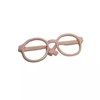 Plastic Macaron Doll Glassses Doll Accessory Doll Mini Glasses Doll Round Glasses Doll Ornament 4.5cm Pink