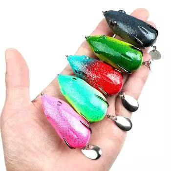 Plastic Mouse Frog Fishing Lure to Target Largemouth Black Tools Bass Lures Accessories Bass Fi I2P3 E-12g