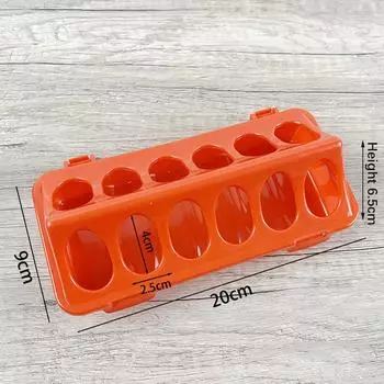 Plastic Poultry Feeder Thicken Feeding Bucket Container Visible Chick Water Food Dispenser Poultry 12 Holes Feeder