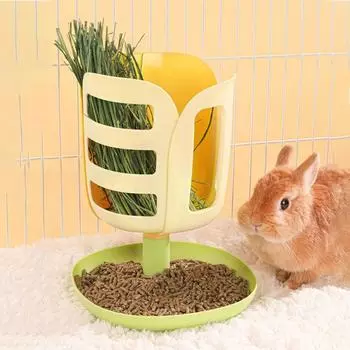 Plastic Rabbit Grass Holder Tulip Shape Hay Feeder Small Animals Feeder Hamster оранжевый