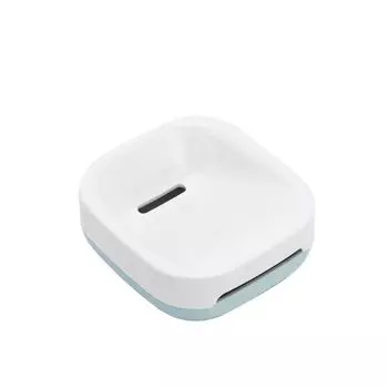 Plastic Toothpaste Holder Easy Cleaning Bathroom Storage Organizer Simple Toothbrush Holders Home Blue-Soap Tray