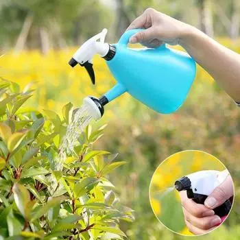 Plastic Watering Can Pot Gardening Supplies Garden Plants Adjustable Pressure Spray Water Kettle Indoor 1L Flower Sprayer Home зелёный