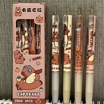 Пластиковая гелевая ручка Capybara Kawaii Signature Pen Новая мультяшная черная гелевая ручка