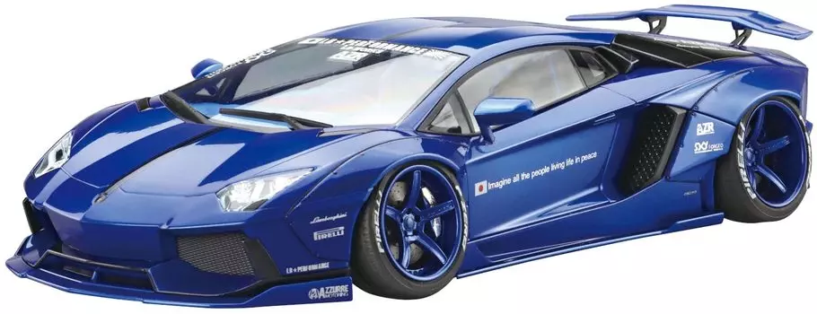 Пластиковая модель AOSHIMA Liberty Walk Series LB Works Lamborghini Aventador 1/24 № 18 Ver.2
