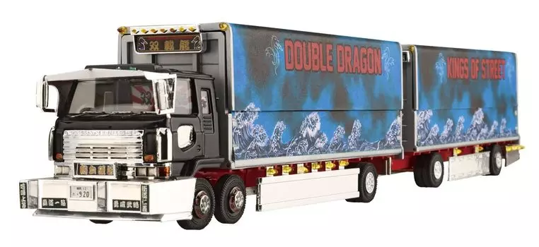 Пластиковая модель AOSHIMA Mini Deco NEXT Series Sozai Dragon, цветное литье 1/64 № 12 (Полный трейлер)