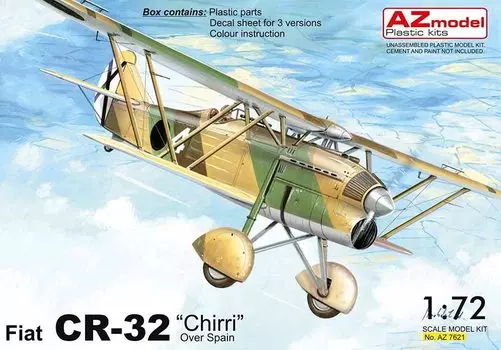 Пластиковая модель AZ Model Fiat времен гражданской войны в Испании AZM7621 1/72 CR.32