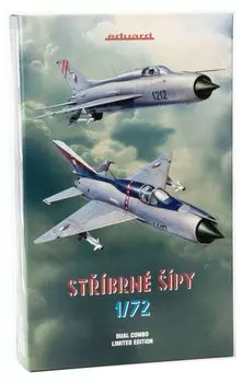 Пластиковая модель Eduard Limited Edition Silver Arrow Dual Combo EDU2134 1/72 MiG-21PF/PFM серебряный