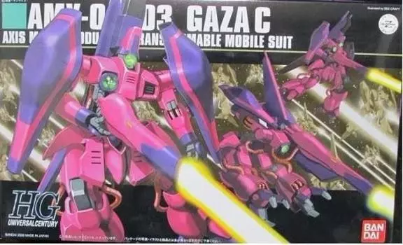 Пластиковая модель HGUC Mobile Suit Z Gundam Gaza C General Machine Scale AMX-003 1/144 с цветовой кодировкой