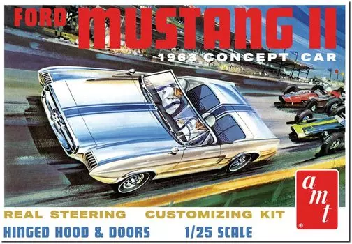 Пластиковая модель концепт-кара AMT 1963 Ford Mustang II AMT1369 1/25