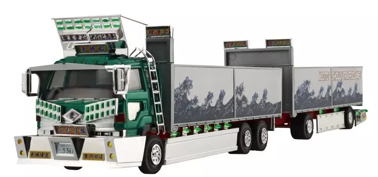 Пластиковая модель корабля AOSHIMA Mini Deco NEXT Series, цветное литье 1/64 № 10 (Полный трейлер)