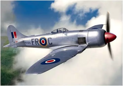 Пластиковая модель KP Model Royal Air Force Hawker Tempest Silver Wings KPM0228 1/72 F.2