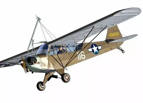 Пластиковая модель KP Model US Army Piper Grasshopper Hook KPM0191 1/72 L-4 с Brody