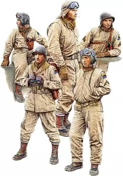 Пластиковая модель Miniart American Tank Crew Northwest Europe, специальный выпуск MA35399 1/35