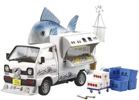 Пластиковая модель рыбного магазина серии AOSHIMA Mobile Sales 1/24 № 1