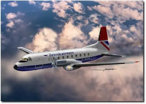 Пластиковая модель самолета Mach 2 British Airways MA2GP113BA 1/72 HS748 (Самолет)