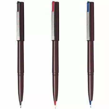 Пластиковая перьевая ручка Pentel Plaman, набор из 3 цветов JM20ST-AMZ, черная, красная, синяя