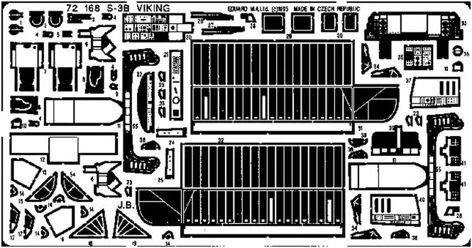 Eduard Lockheed Viking Фототравление Детали Пластиковые Детали Модели EDU72168 1/72 S-3B (для Хасэгавы)