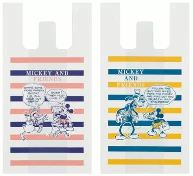 Пластиковые пакеты Skater с ручками M 10 шт. 49 x 25 x глубина 14 см Микки Маус Disney RGBH2