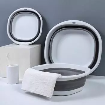 Пластиковые складные раковины, портативные умывальники, складная ванна для стирки, ванна для взрослых и детей, раковина для ванной комнаты, кухонные аксессуары, умывальник S серый