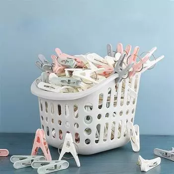 Пластиковые зажимы для сушки одежды в домашних условиях (50 шт.)