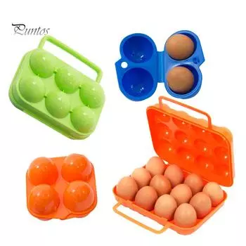 Пластиковый контейнер для хранения яиц Puntos Outdoor Camping Picnic 2/4/6/12 2 Grid