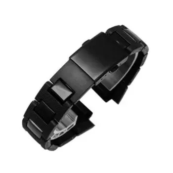 Пластиковый металлический стальной ремешок для часов для Casio G-Shock GW5000 GBX100 DW5600 GWM5610 16mm чёрный
