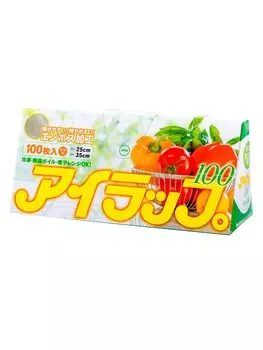 Пластиковый пакет Iwatani Materials Eye Wrap 100 для приготовления пищи с тиснением и вставкой 25 x 35 см 100 шт. Можно использовать в микроволновой печи и в ванне с горячей водой
