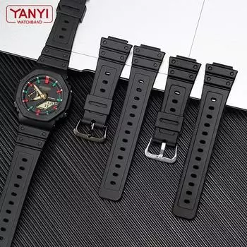 Пластиковый ремешок для часов casio G-Shock DW-6900/DW9600/DW5600/GW-M5610 GA-2100/2110 DW-5000 GW-B5600 DW5025 5035 ремешок для часов 16 мм