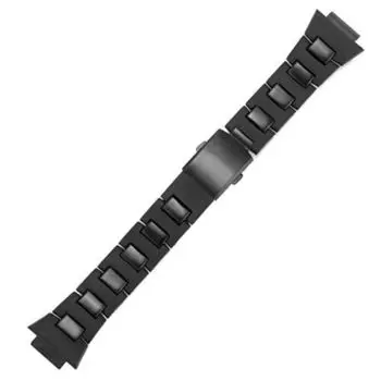 16 мм пластик + стальная застежка ремешок для часов Casio DW-6900 DW9600 DW5600 GW-M5610 черный 16mm чёрный