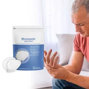 Пластырь Bee Joint Care Patch Care для поясничного отдела позвоночника, боли в коленных мышцах, болезненность мышц, пластырь для ухода за суставами 4 ПЛАСТЫРЯ One Size белый