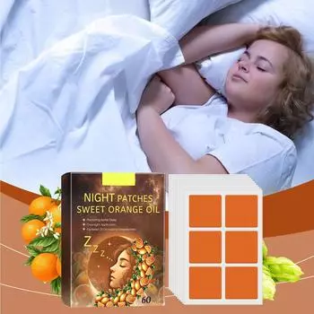Пластырь для сна Orange Care, пластырь для сна с ароматом апельсина для домашнего ухода в ночное время One Size оранжевый