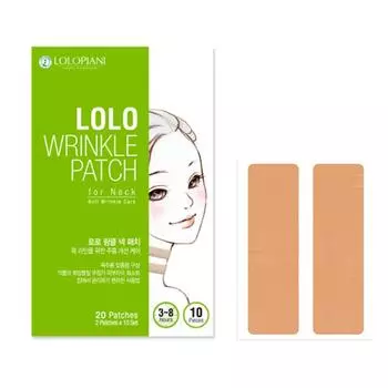 Пластырь Loroskini Deep Neck Wrinkle Lifting Patch 1 коробка (10 листов) Маска/пластырь для области вокруг глаз, рта и лба, 1 коробка, 10 листов.