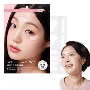 Пластырь от морщин Face Fit большого объема, 1 шт., 62 шт.