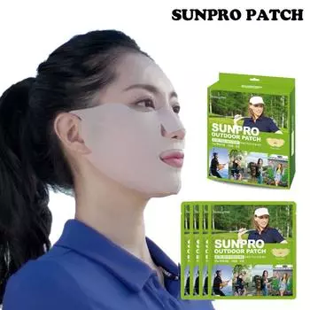 Пластырь Sunpro Outdoor Patch 4 шт., 1 упаковка, увлажняющая маска Outdoor Golf UV Protection Cling, 1 шт.