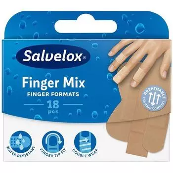 Пластыри Salvelox Finger Mix 18 шт.