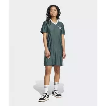 Платье ADIDAS 3S в тонкую полоску зеленое IX5507 XS