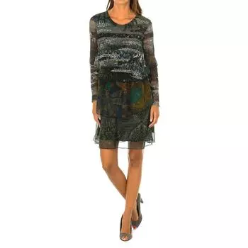 платье Desigual с длинными рукавами S зелёный