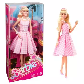 Платье MATTEL Barbie Movie Gingham для возрастной группы 10 лет и HPJ96 Barbie [Кукла-одевалка/Кукла] [3 шт.]