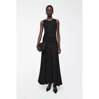 Платье макси COS Japan со сборками Black/M