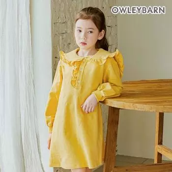 Платье Olivan Happy с большим воротником, желтое Yellow/150