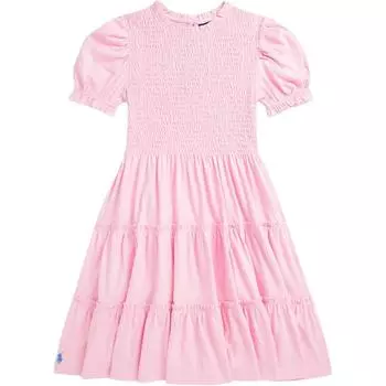 Платье-поло Polo Ralph Lauren из хлопкового пике с плиссировкой Детские платья Светло-розовый CWPODRSG3D21016-650 XL