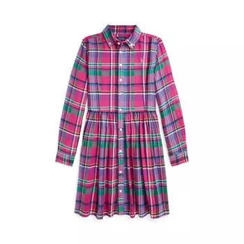 Платье Polo Ralph Lauren с цилиндрическими манжетами на пуговицах, детские платья, разноцветные CWPODRSG3D20910 L