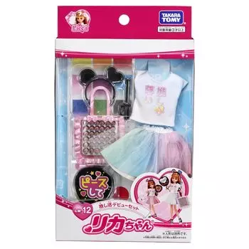 Платье Takara Tomy Licca-chan LW-12 Oshikatsu Debut Set, игровая игрушка для детей от 3 лет и старше