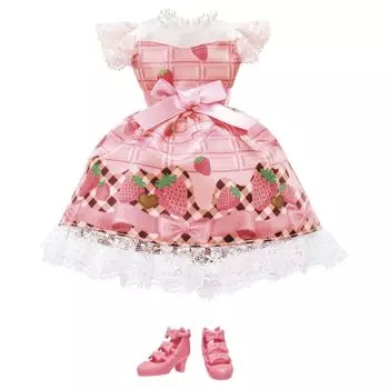Платье Takara Tomy My First Dress Клубника и Лента Play Toy Ages Licca-chan LW-02 Dress-up 3+
