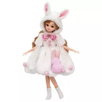 Платье Takara Tomy, пушистый кролик, игровая игрушка, возраст Licca-chan LW-07, наряд 3+