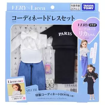 Платье Takara Tomy VERY Collaboration Codinating Dress Set Play Toy Ages Licca-chan LW-20 Dress-up 3+