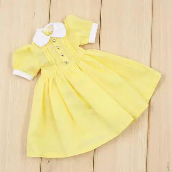Платье-юбка 1/6, наряд для 12-дюймовых кукол, аксессуары для самостоятельного изготовления, желтый цвет